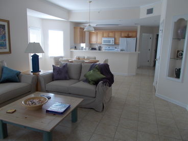 Living Area & Fully equipped Kitchen