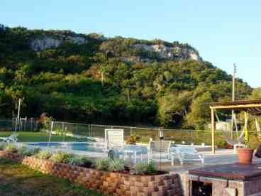 View of pool from the apartment.