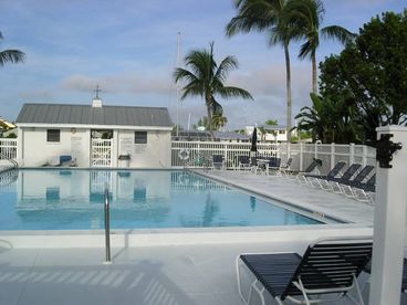 Heated pool outside lanai.