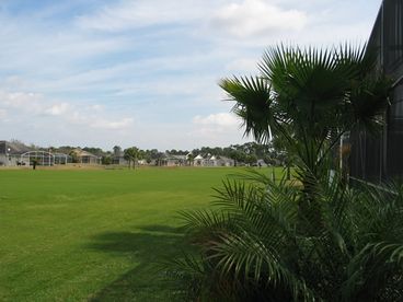 The large pool area overlooks the 4th tee at our golf course.  Very entertaining!