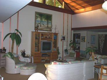 Tropically styled home with Vaulted Great Room and plenty of comfortable living area.
