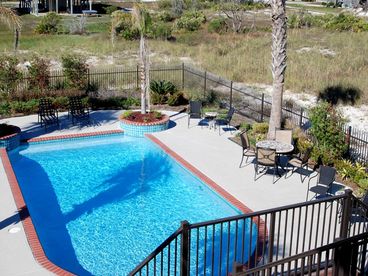 Your own oasis pool for Southern Secret!  We also have grills, tables & chairs, even a shaded sand box for the little ones.