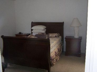 includes bed, dresser,  end tables, lamps and linens.
