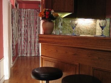 Bar with stools