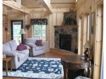 Living Room with great view out windows