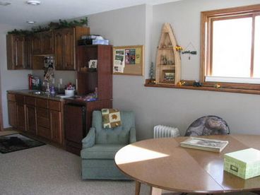 Mini kitchen and family room area