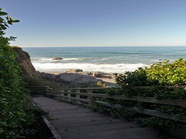Private stairs to beach