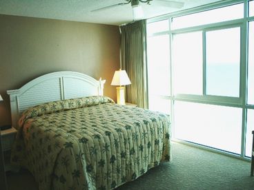King bed, oceanfront view
