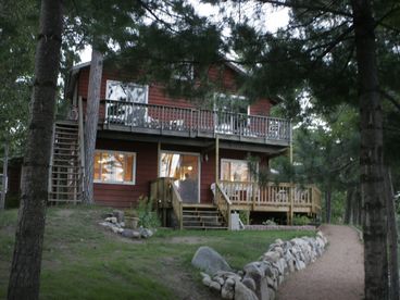 This is our dining room which overlooks beautiful Manson Lake