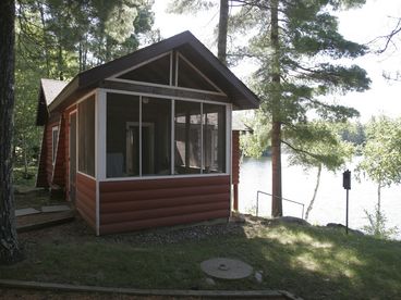 One bedroom with screened porch right on the water