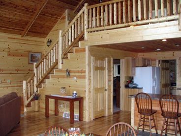 Staircase leading up to the loft