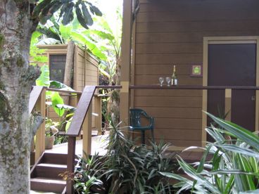 Free-standing Dolphin Room to the right and Garden Bathroom to the left...