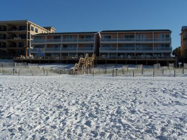 Townhomes at Crystal Beach - large area of private beach right outside your door . View from each floor