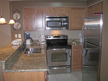 New granite counters, new upgraded stainless steel appliances, new light fixtures, and new cabinets!
