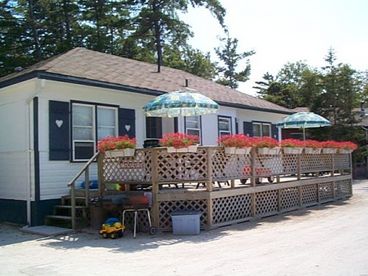 View of 2 bedroom summer cottages from driveway