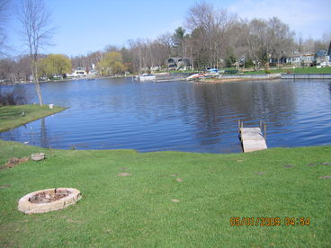 Beautiful view from the deck, 
see firepit and dock