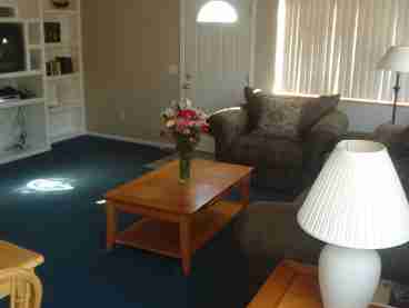 Family room also has fireplace and fire wood is provided.