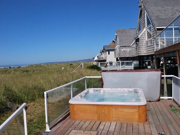 The hot tub on the lower deck. Just you and nature.