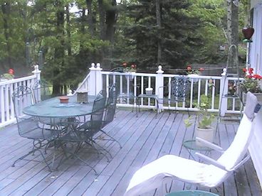 Deck overlooking the lake.