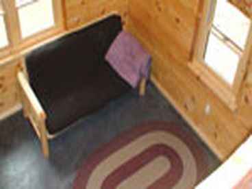 Looking down from loft