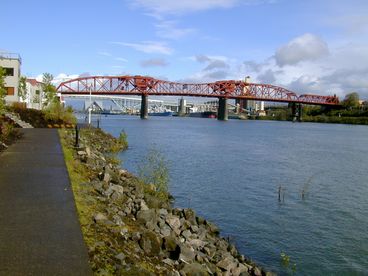 Walk, run, jog or stroll along the riverbank
