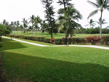 Beautiful setting on the golf course looking left