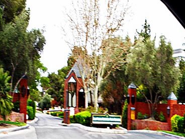 The main private guard gated gates of  the Las Vegas Country Club. 