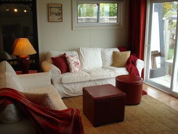 living room. leather storage ottomans 