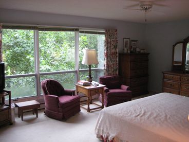 Wake up each morning in your King Size bed with a private, fabulous view of Grandfather Mountain.  