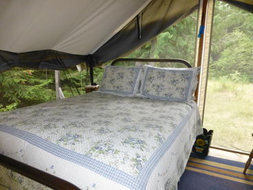 Tent Cabin Rentals at Huckleberry Tent and Breakfast near Sandpoint Idaho