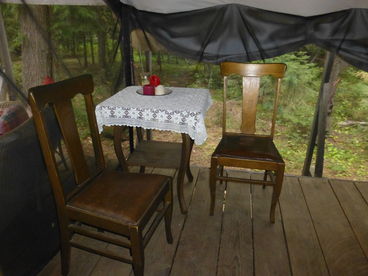 Tent Cabin Rentals at Huckleberry Tent and Breakfast near Sandpoint Idaho