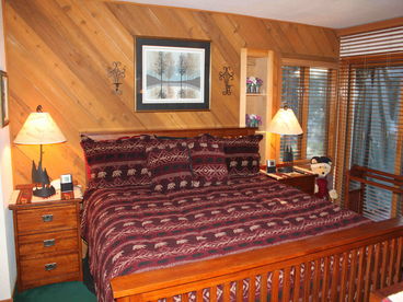 Master Bedroom w/ King Bed and private bath.