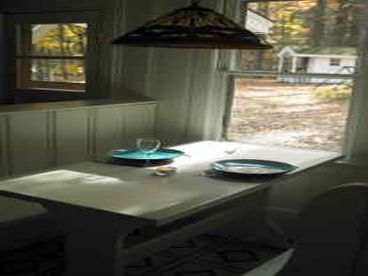 Dining nook with mountain views