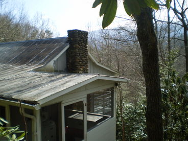 Absolute privacy, 1930s cabin in the laurel and rhododendron.  Just yards from South Toe River.