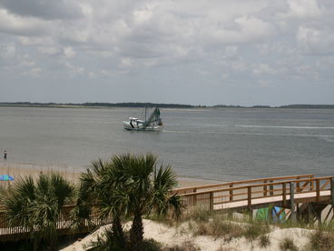 You will enjoy local watercraft, cargo ships going in and out of the Savannah port, shrimpers and the most loved \