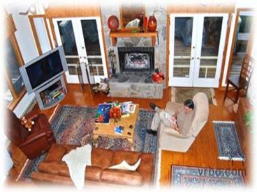 View take from upstairs bedroom of the
great room.
