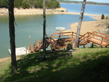 steps to the private dock 