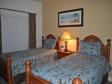 Third bedroom - Twin beds with night stand, dresser and TV/DVD player.