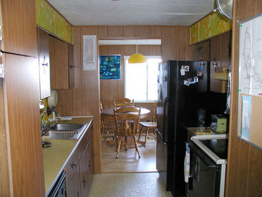 kitchen, dining area