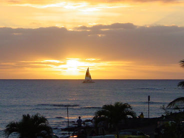 Sunset across the street