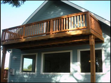Back yard of home is private and has a patio for picnics and barbecue\'s