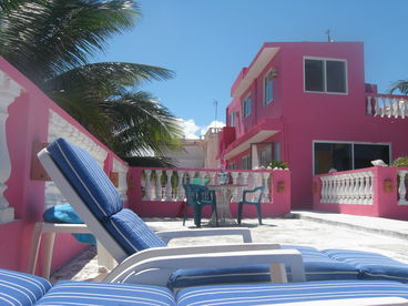 view of the top and middle apartments from the roof terrace.