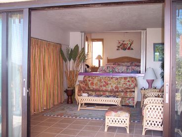 View of Living Room and elevated bedroom from the gallery.