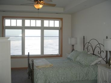 One of two bedrooms with a great view of Lake Huron.