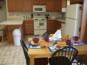 Open and fully equipped kitchen ready for the chef in the family.