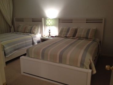 Two Queen beds in the master