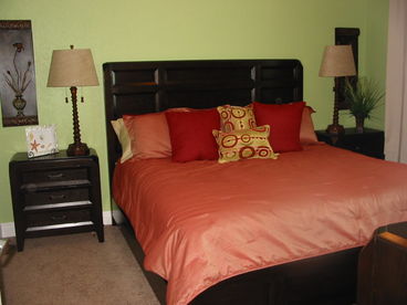 Master Bedroom w/walk-in closet and View of the Gulf.