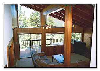 Living room with sectional sofa, Big Screen HDTV, Fireplace, Views