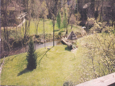 View of the stream from back deck
