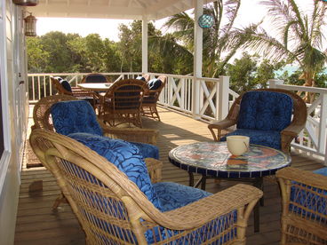 lounge on our deck watching the boats go by on the Sea of Abaco.  Also a great place for dinner